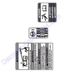 REF #2 - 12140 Decal Set Common Mast 4-Language Generac Magnum MLT4250 Light Tower