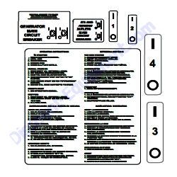 REF #1 - 13136 MLT4250 Decal Set Generac Magnum MLT4250 Light Tower