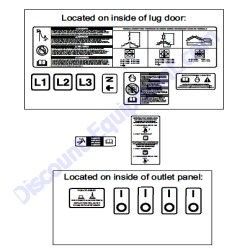 REF #2 - 12191 Decal MLG25 Label Set Generac Magnum MLT4250 Light Tower