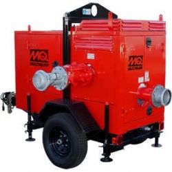 Multiquip AP6STP - 2300 GPM 6" ActivPrime Pintle Trailer Mounted Diesel Trash Pump w/ Silent Canopy NLA