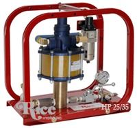 Rice Hydro HP-25/35 2.5 GPM 3500 PSI, Plunger Pump, Pneumatic High Pressure Pump System