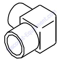 03734 44016 Nipple Elbow Airman PDSF330DP and PDS400S-6E1 Air Compressor
