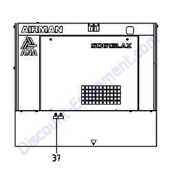 REF #37 - 39178 01640 Plate FUEL INLET/RETURN Airman SDG13LAX-8E1 Generator