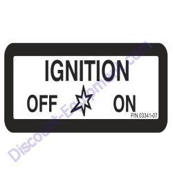 REF #5 - 03341-07 DECAL IGNITION OFF/ON Barreto 1324D-1624D Wheeled Trencher