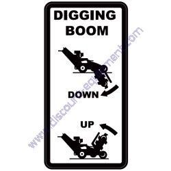 REF #6 - 03341-12 DECAL DIGGING BOOM UP-DOWN Barreto 1324D-1624D Wheeled Trencher