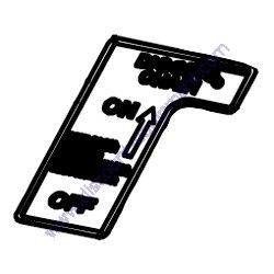 REF #9 - 04431-10 DECAL DIG CHAIN ON/OFF Barreto 1324D-1624D Wheeled Trencher
