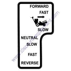 REF #10 - 04431-09 DECAL TRAVEL SPEED F/N/R Barreto 1324D-1624D Wheeled Trencher