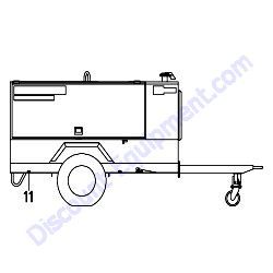 REF #11 - 39189 17500 Plate Receiver Tank Drain Airman PDS400S-6B1 Air Compressor