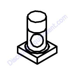 43532 05201 Nipple Bolt Airman PDS185S-6C1 Air Compressor