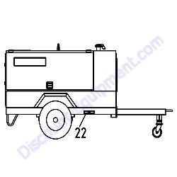 REF #22-1 - 39189 16400 Plate Fuel Drain Airman PDS375S-6A1 Air Compressor