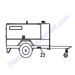 REF #23-1 - 39189 16500 Plate Radiator Drain Airman PDS375S-6A1 Air Compressor