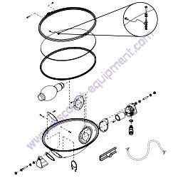 A0000117617 (13311) Light Fixture 1100W MH Assembly Hardwired Generac Magnum MLT4150 Light Tower