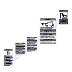 REF #1 - 12141 Decal Engine Safety Set 4-Language Generac Magnum MLT4150 Light Tower