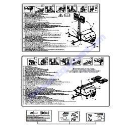 REF #4 - 12880 Decal Electric Winch Instruction 4-Language Generac Magnum MLT4150 Light Tower