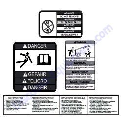 REF #1 - 12140 Decal Set Common Mast 4-Language Generac Magnum MLT4150 Light Tower