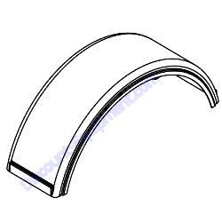 11381 Single Plastic Wall Fender Black 14" Tire Generac Magnum MLT5150 MLT5200 Light Tower