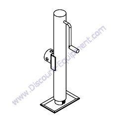 13050 Jack Assembly 2000# Side Wind Tube Mount Generac Magnum MLT5150 MLT5200 Light Tower