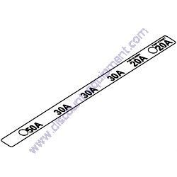 17638 Decal Auxiliary Breakers 50/30/30/30/20/20 Generac Magnum MLT5150 MLT5200 Light Tower