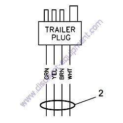 REF #2 - 10499 Trailer Light Harness Assembly Generac Magnum MLT5150 MLT5200 Light Tower