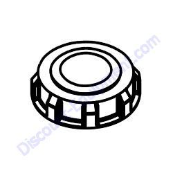 16326 Fuel Tank Cap 3.50 dia Green with Tether Generac Magnum MLT4200IF4 Light Tower