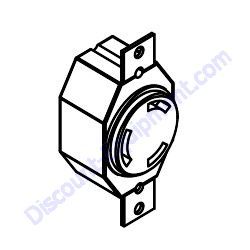 14137 Receptacle 240V/30A Twist L6-30R Generac Magnum MLT4200IF4 Light Tower