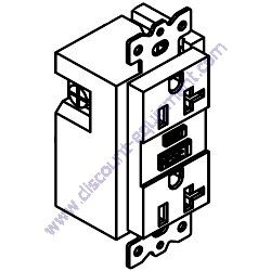 REF #1 - 14130 Receptacle 120V/20A GFI 5-20R Generac Magnum MLT4200IF4 Light Tower