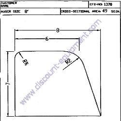 Miller Curber CFD# 1370 Form, 8" Auger , 49 Sq. In. (Miller CFD1370)