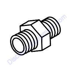 69734 Fitting Nipple In-Line Filter Generac Magnum MGG155N2 Gas Generator