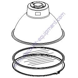 833547GT REFLECTOR AND LENS ASSEMBLY STANDARD FIXTURE Terex AL4 Light Tower