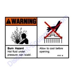 97675GT DECAL WARNING EXPLOSION BURN HAZARD Terex AL5 Light Tower