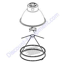 833547GT REFLECTOR AND LENS ASSEMBLY STANDARD FIX Terex AL5 Light Tower