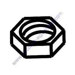 4702 (07033-010) HEX NUT 5/8-11 Stow MS18 Mortar Mixer
