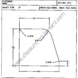 Miller Curber CFD #1714 Form, 6" Auger 53.2 Sq. In. (Miller CFD1714)