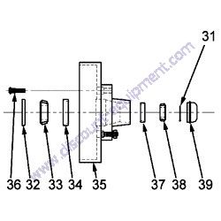 REF #31 - 10545562 HUB AND DRUM ASSEMBLY COMPLETE Laymor Sweepmaster 450 Sweeper