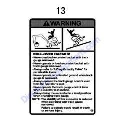 REF #13 - 172446-03652 LABEL VARIABLE US Yanmar SV08-1A Excavator