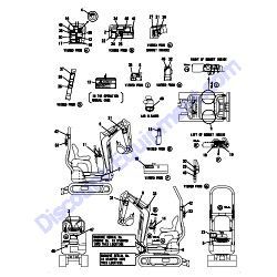 REF #1 - 172A82-03060 LABEL SET Yanmar SV08-1A Excavator