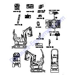 REF #1 - 172A82-03010 CANADA LABEL KIT Yanmar SV08-1A Excavator