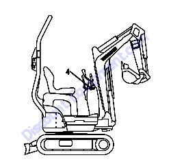 REF #4 - 172448-03180 LABEL W/S OPERATION Yanmar SV08-1B Excavator