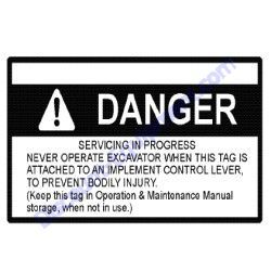 REF #7 - 172437-03252 CAUTION TAG ASSEMBLY Yanmar SV08-1B Excavator