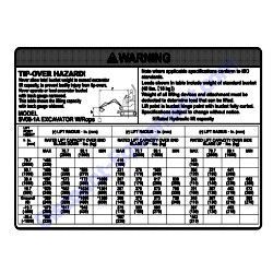 REF #20 - 172A82-03730 LABEL LIFT US Yanmar SV08-1B Excavator