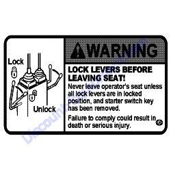 REF #22 - 172A29-03810 LABEL LEVER LOCK US Yanmar SV08-1B Excavator