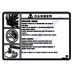 REF #7 - 172437-03361 LABEL BATTERY Yanmar SV08-1B Excavator