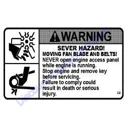 REF #8 - 172A36-03411 LABEL ENGINE ROOM Yanmar SV08-1B Excavator