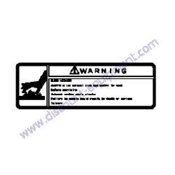 REF #9 - 172437-03422 LABEL MUFFLER Yanmar SV08-1B Excavator