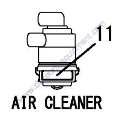REF #11 - 172125-03951 LABEL AIR CLEANER Yanmar SV08-1B Excavator