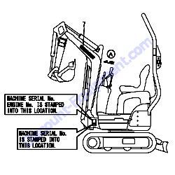 REF #7 - 172A86-03310 YANMAR LABEL Yanmar SV08-1B Excavator