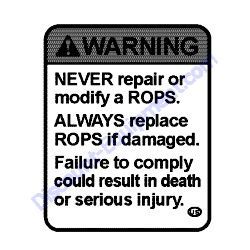REF #9 - 172437-03441 LABEL ROPS Yanmar SV08-1B Excavator