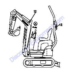 REF #12 - 172437-03511 LABEL HOOK Yanmar SV08-1B Excavator