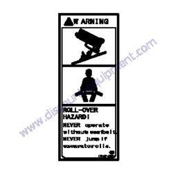 172437-03451 LABEL SEAT BELT Yanmar SV08-1B Excavator
