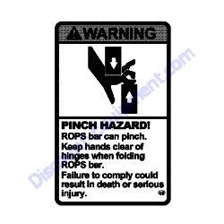 172A29-03740 LABEL PINCH ROPS Yanmar SV08-1B Excavator